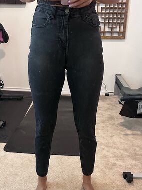 Abound High-Rise Dark Gray/Black Slim Jeans